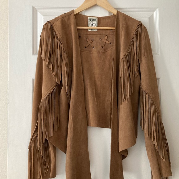 Size small, Fringed open front jacket. Vocal brand. Beautifully crafted. - Picture 7 of 7